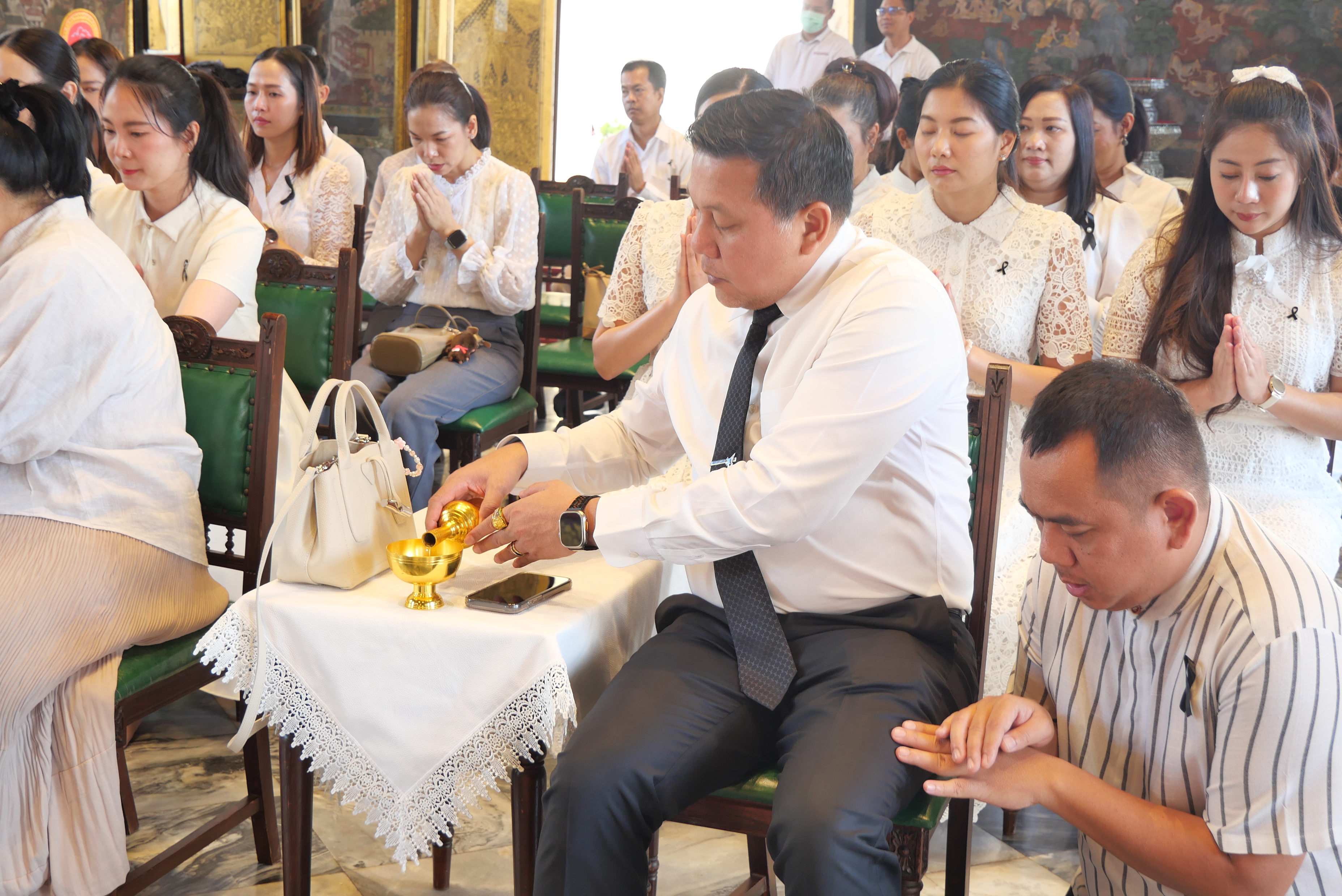 title - ปลัดกระทรวงเกษตรและสหกรณ์ พร้อมด้วยคณะผู้จัดเตรียมงานพระราชพิธีพืชมงคลจรดพระนังคัลแรกนาขวัญ ประจำปี ๒๕๖๙ ทำบุญถวายผ้าไตรและเครื่องไทยธรรม